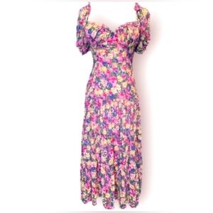 Astr Floral Dress - Pink and Purple